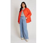 Little Mistress Tomato Quilted Jacket In Red Red S
