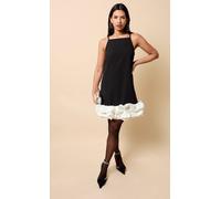 Little Mistress Women's Black & Cream Contrast Hem Mini Dress | Size: 12 Little Mistress Black 12
