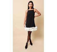 Little Mistress Women's Black & Cream Contrast Hem Mini Dress | Size: 8 Little Mistress Black 8