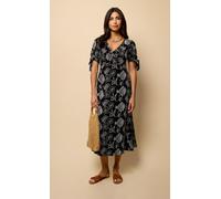 Little Mistress Women's Black Embroidered Midaxi Dress | Size: 8 Little Mistress Multicolor 8