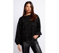 Little Mistress Women's Black Sequin Fringe Jumper | Size: Medium Little Mistress Black M