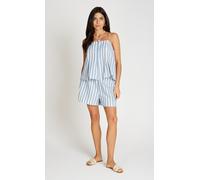 Little Mistress Women's Blue Stripe Shorts | Size: 16 Little Mistress Blue 16