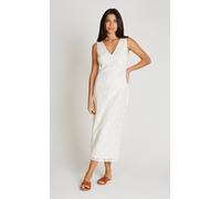 Little Mistress Women's Cream Crochet Midaxi Dress | Size: 8