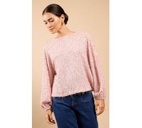 Little Mistress Women's Dusty Pink Sequin Eyelash Jumper | Size: Small