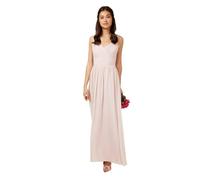Little Mistress Women's Nude Braided Strap Bridesmaid Maxi Dress, Pink, 14 UK