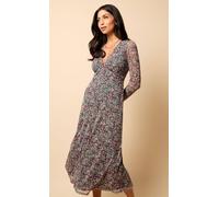 Little Mistress Women's Saffron & Amber Ditsy Floral Print Midi Dress | Size: 10