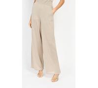 Little Mistress Women's Taupe Knitted Trousers | Size: 18