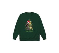 Little Mistress Yappy Holidays Jumper In Green Green M