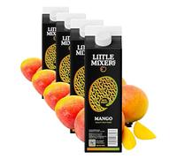 Little Mixers Mango Purée (1kg) | Real Fruit Purée for Cocktails, Desserts and Baking | Ready-to-Use, Rich Natural Flavour (Pack of 4)