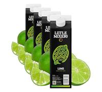 Little Mixers Pure Lime Juice (1kg) | Real Fruit Juice for Cocktails, Desserts and Baking | Ready-to-Use, Rich Natural Flavour (Pack of 4)