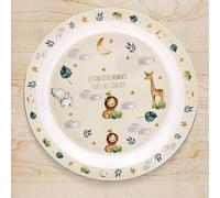 Little Moments Childrens Mealtime Dinner Snacks Dessert Plate Lightweight for Kids Toddlers