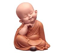 Little Monk Figurine Cute Miniature Monk Statue Lucky Resin Baby Buddha Cake Topper Desk Car Ornament