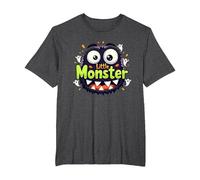 Little Monster: Cute Spooky Halloween Fun for Kids T-Shirt, Men's Big and Tall, Dark Heather Grey, 4X Tall