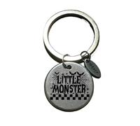 Little monster Keychain - Engraved Stainless Steel, Halloween, Spooky season