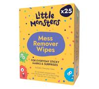 Little Monsters Stain Remover Wipes | Instant Stain Treater for Baby & Newborn Clothes, Fabric & Upholstery | Travel Spot Stains Cleaner | Cleans Fruit Juice (Pack of 25)