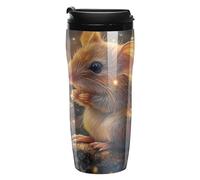 Little Mouse in The Forests Coffee Cup Travel Mug with Leakproof Lid Double Wall Tumbler Water Bottle 350ml