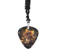 Little Mouse in The Forests Fashion Guitar Picks Necklace Music Jewellery Personalized Pendant