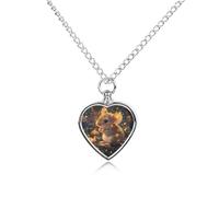 Little Mouse in The Forests Heart Urn Necklace for Ashes Memorial Keepsake Jewelry Pendant Silver Chain