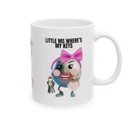 Little Ms Where's My Keys Personalised Mug, White, Ceramic, Cup, Christmas