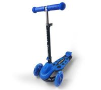 Little Nation 3-Wheel Kids Scooter - Lean-to-Steer Toddler Scooter with Adjustable Handlebar, PU Wheels & Non-Slip Deck, Stable Three Wheel for Ages 3-7 Blue(Blue)