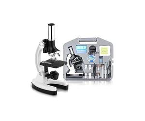 Little Nation Beginner Kids Microscope Kit - STEM Educational Science Experiment Kit with LED Light, Slides & Accessories, Perfect Learning Toy for Ages 6+