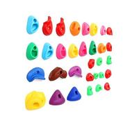 Little Nation Climbing Wall Holds - 32pcs Kids Climbing Holds Set for Indoor & Outdoor Use, Rock Wall Grips for Kids Climbing Wall & Toddler Climbing Frame