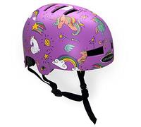 Little Nation Kids Bike Helmet - Safe & Adjustable Helmet for Bicycle, Scooter, and Roller Skates, Lightweight Design for Toddlers & Children (Purple Unicorn)