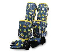Little Nation Kids Protective Gear Set - Knee Pads for Kids, Elbow Pads & Gloves for Scooters, Bikes & Skates, Safe Toddler Knee and Elbow Pads for Ages 3-8 (Trucks)