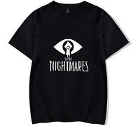 Little Nightmares 2 T-Shirts Anime Horror Game 3D Print Streetwear Men Fashion T Shirt Harajuku Kids Boy Tees Tops Clothes Size L Black