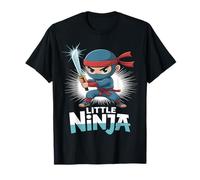 Little Ninja Cartoon Warrior T-Shirt