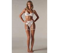 Little Nooks Aria Embroidered Lace Lingerie Set In White White