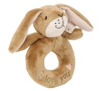 LITTLE NUTBROWN GUESS HOW MUCH I LOVE YOU HARE RING RATTLE PLUSH SOFT TOY