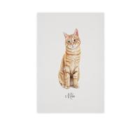 Little Orange Cat Art Painting Canvas Poster Bedroom Decor Landscape Office Room Decor Gift 24x36inch(60x90cm)