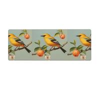 Little Oriole on Peach Printed Extra Large Mouse Pad 12x31.5in for Office, Gaming, and Learning - Durable, Comfortable, and Environmentally Friendly