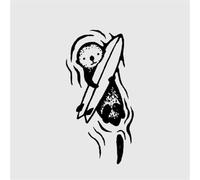 Little Otter Herb Waterproof Semi Permanent Cute Male And Female Animal Tree Juice Tattoo Sticker, Fake Tattoos