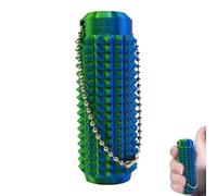 Little Ouchies Fidget,Portable Vibrant Colors Stim Tool,Spiky Grippie Stim Keychain,Regularlyk Portable Vibrant Colors Stim Tool,Pain Relief & Anxiety Stress Relief, Novelty Gifts for Friends (Green)