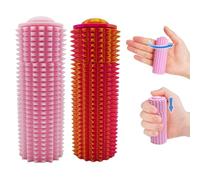 Little Ouchies Fidget Toy, Pain Stim Fidget for Anxiety Relief & ADHD, Portable Stim Tool with Rotatable Head, Spiky Sensory Stress Reliever in Vibrant Pink & Red (2 Pcs)