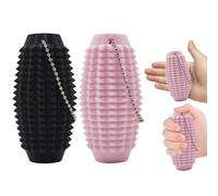 Little Ouchies Fidget Toys for Adults, 2PCS 3D Spiky Sensory Pain Stimming Fidget Keychain, Stress Relief Toys for Anxiety & Focus, Portable Mini Fidget Gadgets for ADHD (Black, Pink)