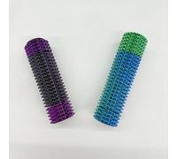 Little Ouchies Pain Stim Fidget Toy-Rotatable Spiky Keychain,3D Printed Sensory Tool for Anxiety,ADHD,Autism,Gift for Teens & Adults (Black Purple+Blue Green)