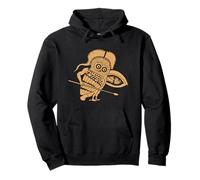 Little Owl as a Hoplite warrior Greek Mythology Athena Pullover Hoodie