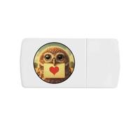 'Little Owl Love Note' Pill Box with Tablet Splitter (PI00034153)