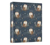 Little Owls 3 Ring Binders 1.5 Inch Clear View Three Ring Binders Versatile Binder Fits 200 Sheets 1 Pack