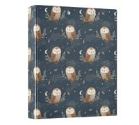 Little Owls Brown 3 Ring Binders 1.5 Inch Clear View Three Ring Binders Versatile Binder Fits 200 Sheets 1 Pack