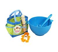 Little Pals Children's Baking Starter Set, Blue, with Bowl, Spoon, Rolling Pin and Cutter