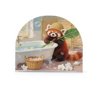 Little Panda Red Shower Acrylic farmhouse napkin holder for party, wedding,events freestanding towel and napkin holder home decor for Picnic Bar Rustic