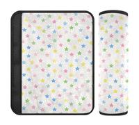 Little Pastel Stars 2 Pack Belt Strap Cover, Release Stress to Your Neck and Shoulders, seat Belt Pads for Adults for Airplane