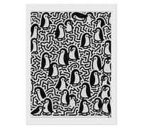 Little Penguin Doodle 5D Diamond Art Kits for Adults Personalized Large Diamond Art DIY Full Drill Diamonds Dot Crystal Rhinestone Diamonds Painting Round Gem Art Kit for Home Wall Decor 12x16