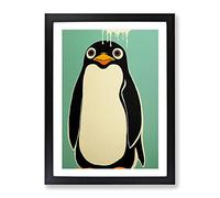 Little Penguin Framed Wall Art Print A2 Black