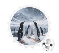 Little Penguin in The Snow Bottle Opener Funny Magnetic Beer Bottle Opener for Refrigerator Wall Mounted Strong Magnet for Fridge Decorative Beer Opener Gift for Boyfriend Husband Father White