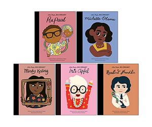 Little People Big Dreams Series 13 Collection Books Set Book 61 To 65 (RuPaul, Michelle Obama, Mindy Kaling, Iris Apfel, Rosalind Franklin)